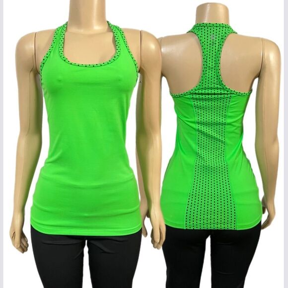 Victorias Secret VSX Sexy Sport unlined Tank top green / black Xsmall - Picture 1 of 2